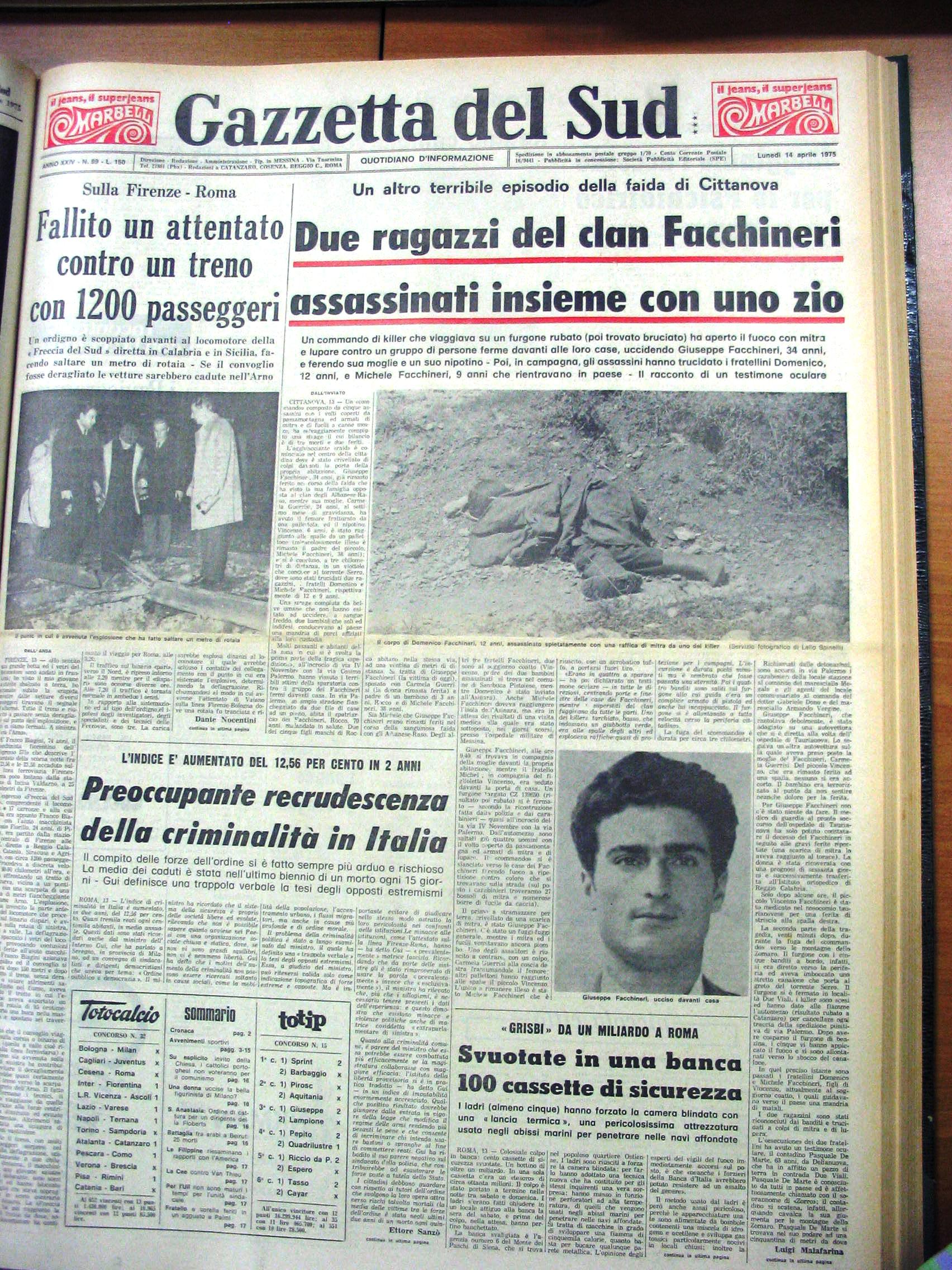Domenico e Michele Facchineri, la notizia del ritrovamento/file1
